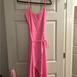 Susana Monaco Pink High Low Wrap Sundress